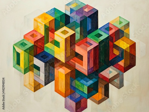 Colorful Cube Abstract
