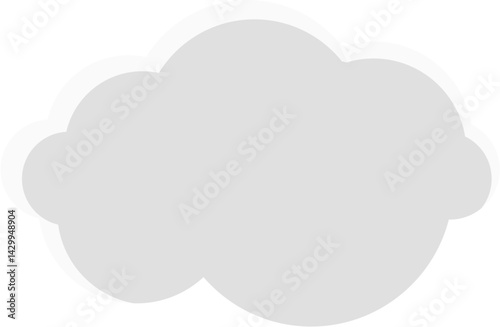 Minimal flat cloud vector illustration. Ideal for weather icons, sky backgrounds, app interfaces, kids visuals, and dreamy or peaceful-themed graphic designs.