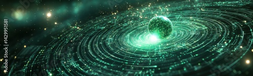 Quantum Vortex: A Swirling Network of Light and Particles in Deep Space