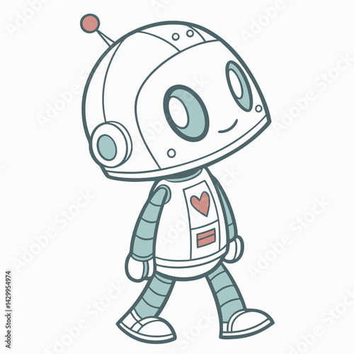 Cute Minimal Robot Character