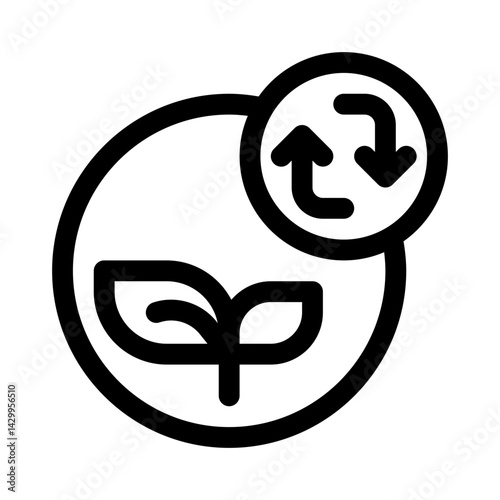 Biodegradable line icon
