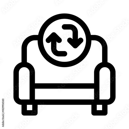 Furniture Recycling line icon