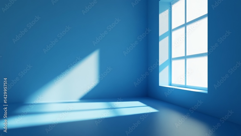 Empty room with window and sunlight Empty room with window and sunlight