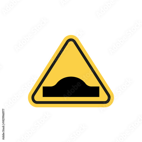 Caution speed Ramps signs vector icon design. modern flat and line design