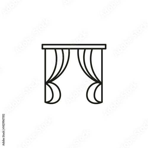 Curtain icons vector icon design. modern flat and line design