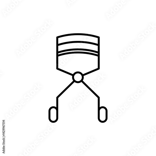 Eyelash curler icons vector icon design. modern flat and line design