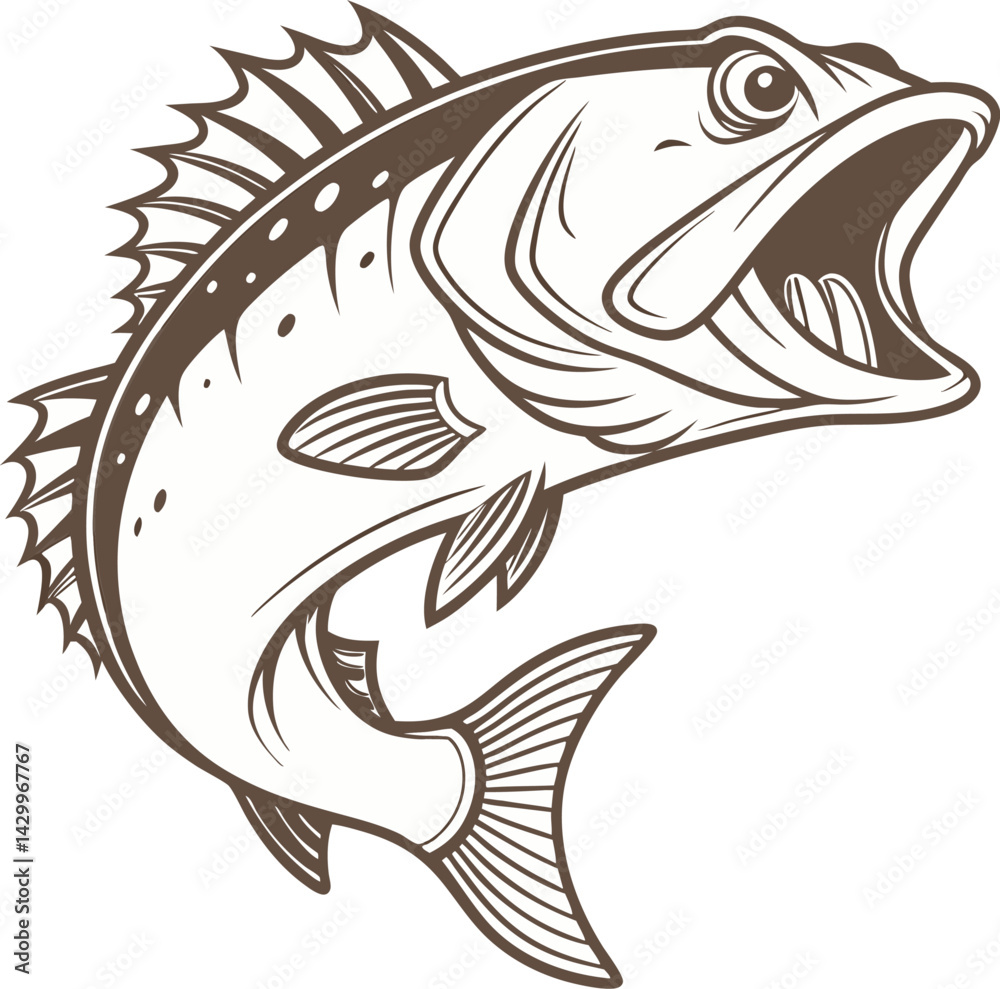 Fototapeta premium vector illustration of a fish