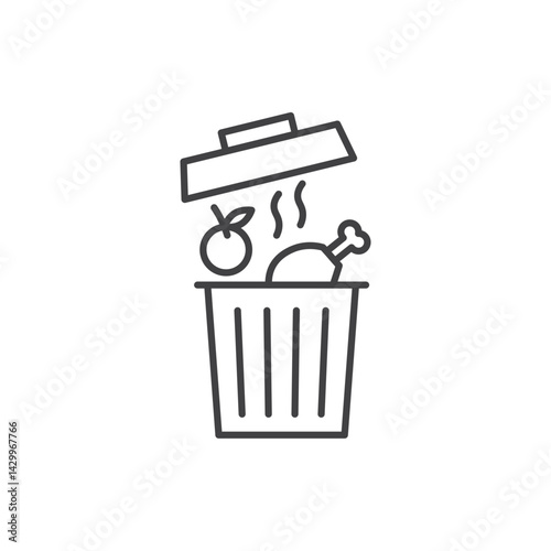 Food waste icons vector icon design. modern flat and line design