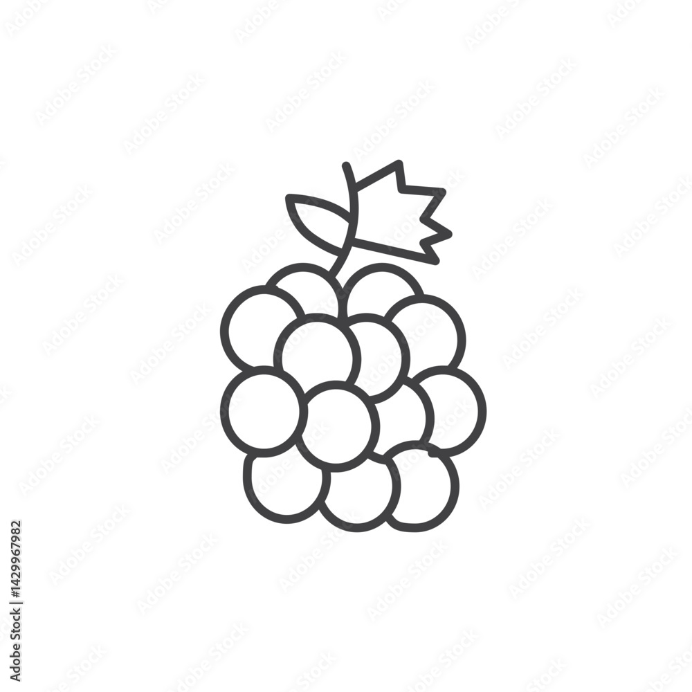 Grape icons vector icon design. modern flat and line design Grape icons vector icon design. modern flat and line design