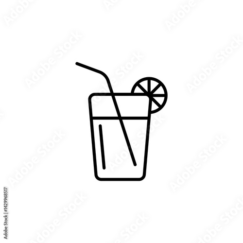 Lemonade icons vector icon design. modern flat and line design