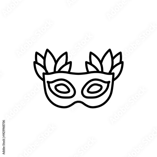 Mask for brazil carnival celebration icons vector icon design. modern flat and line design