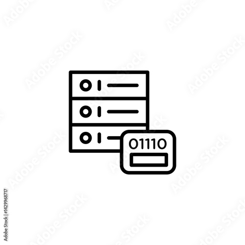 Master data icons vector icon design. modern flat and line design