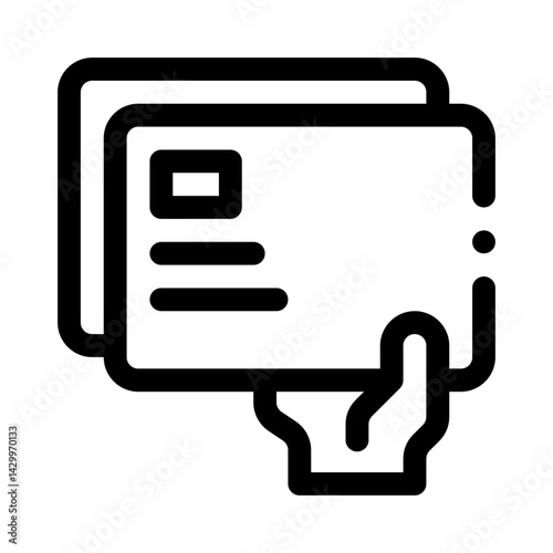 Customer Loyalty Card line icon