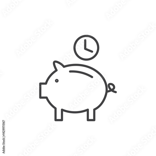 Save time icons vector icon design. modern flat and line design