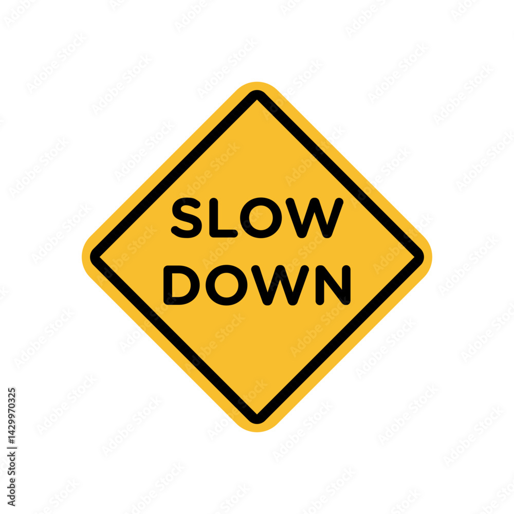 Slow down signs vector icon design. modern flat and line design Slow down signs vector icon design. modern flat and line design