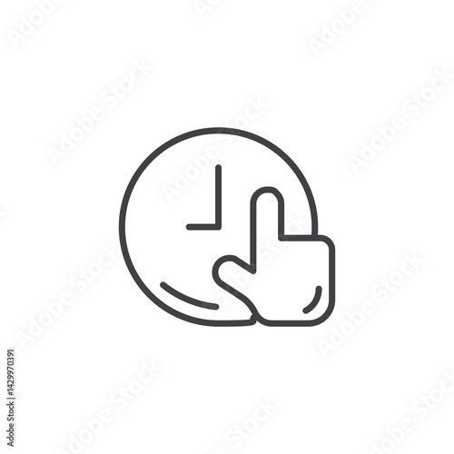 Specify at time icons vector icon design. modern flat and line design