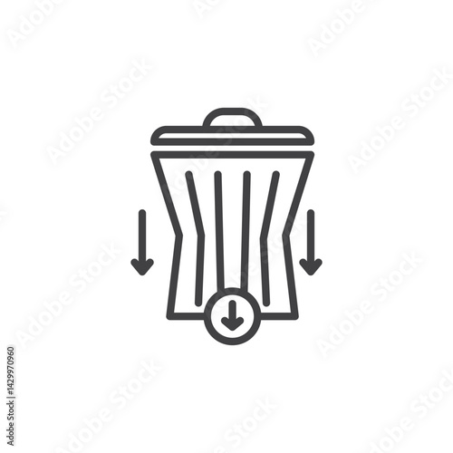 Waste reduction icons vector icon design. modern flat and line design