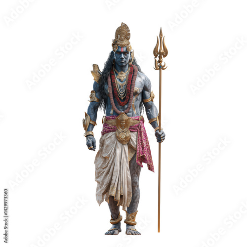 Image of god Varuna. on transparent background, PNG element photo