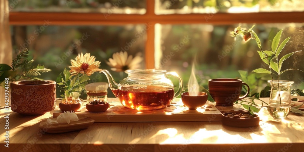 Fototapeta premium Discovering the peaceful benefits of natural health treatments and relaxation.