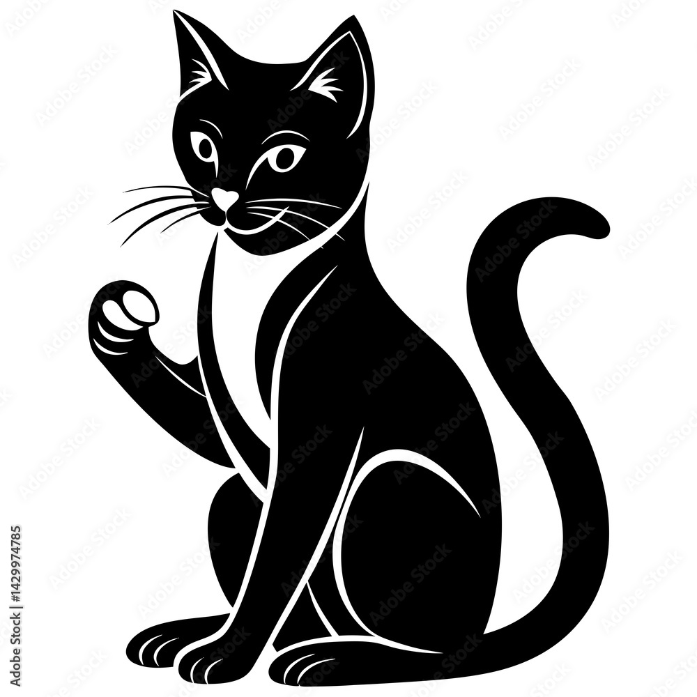 Black and White Cat Silhouette – Minimalist Animal Art Illustration
Black and White Cat Silhouette – Minimalist Animal Art Illustration