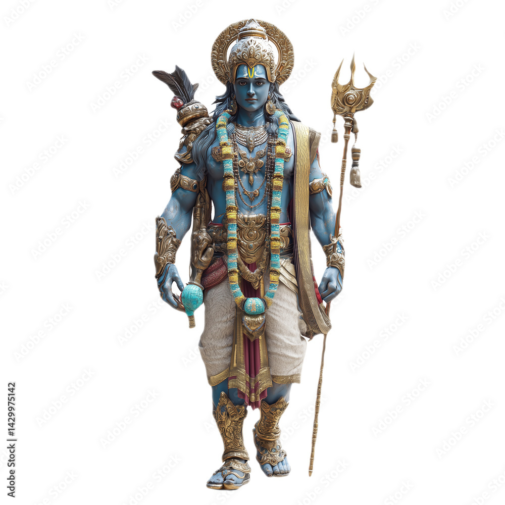 Obraz premium God vishnu image. on transparent background, PNG element