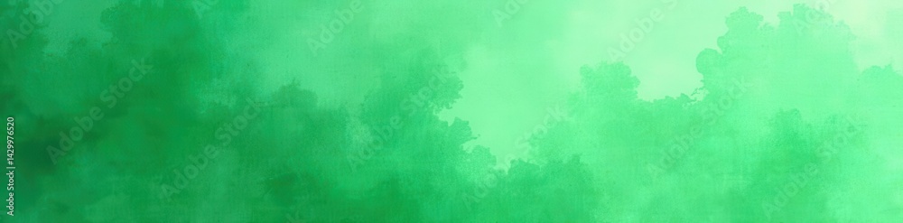 Fototapeta premium Green watercolor stain backdrop, textured paper effect , pastel, artwork, handmade