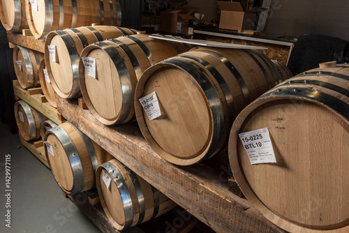 Whiskey oak cask barrels