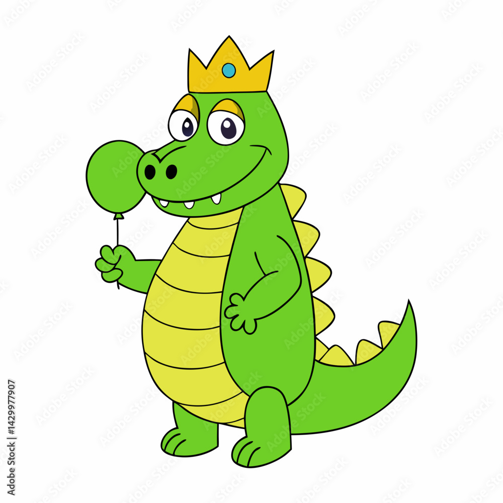 Obraz premium cartoon crocodile vector silhouette illustration isolated on white background