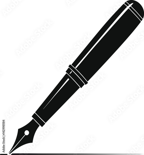 fountain pen isolated on white