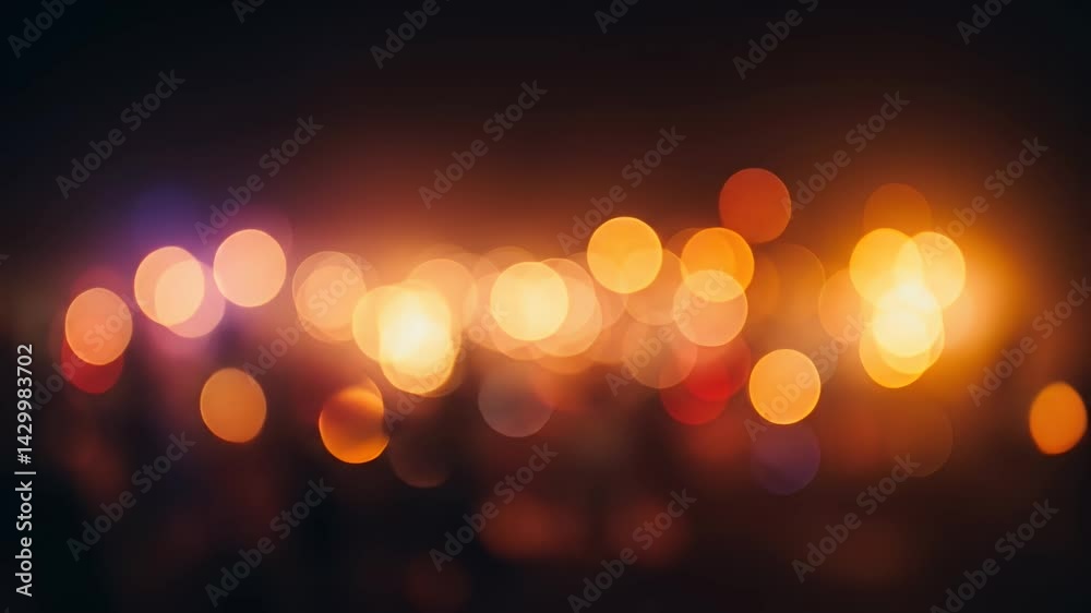 Abstract Bokeh Lights Glowing at Night Warm Tones Abstract Bokeh Lights Glowing at Night Warm Tones