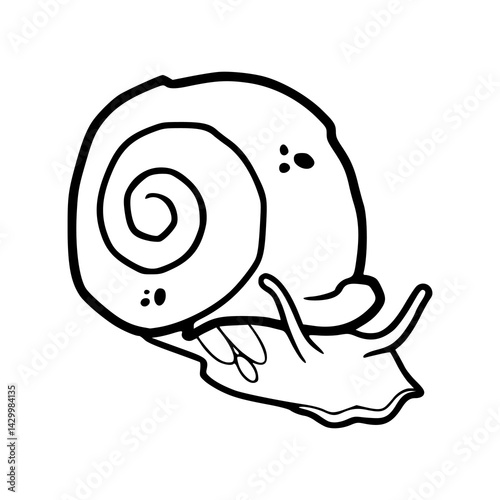 stylized garden snail outline