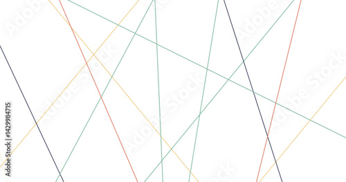 Horizontal template with chaotic lines. Simple vector illustration. 