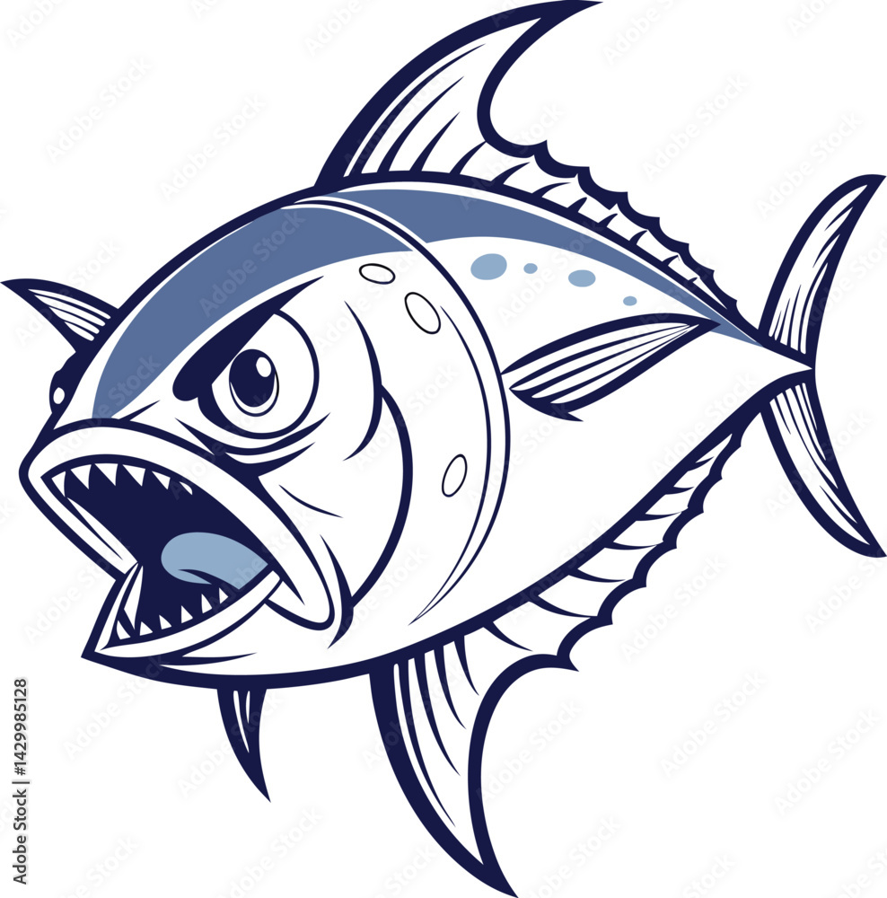 Fototapeta premium vector illustration of a fish