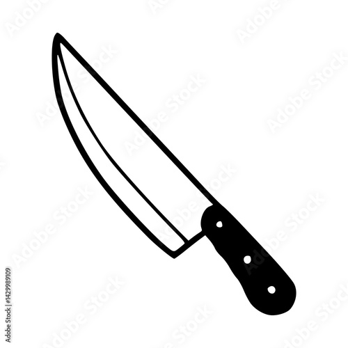 stylized knife vector illustration