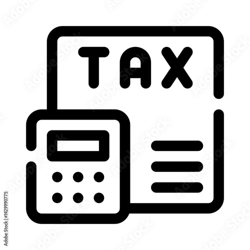 Tax payment line icon