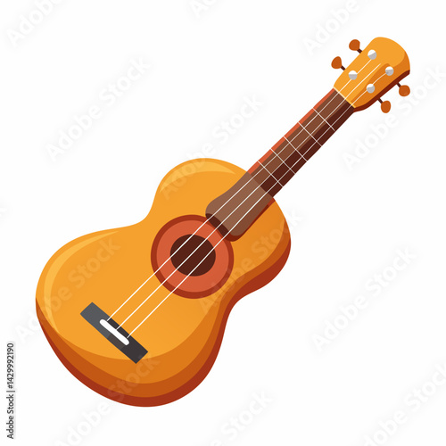 acoustic guitar isolated on white
