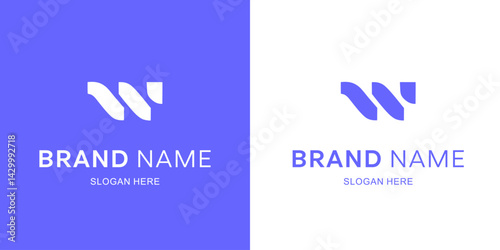 Creative Letter W Logo with Abstract, Illustration, Design Inspiration, Vector, Icon