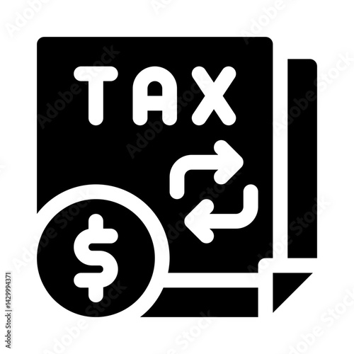 Income tax glyph icon