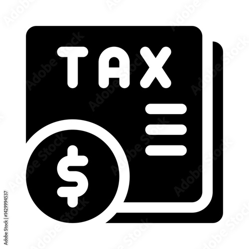 Tax glyph icon