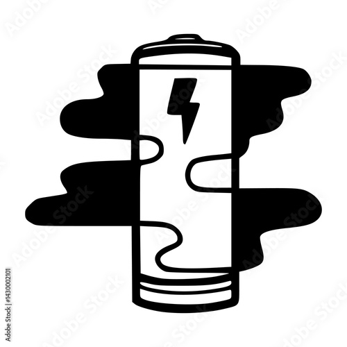 overheating battery vector