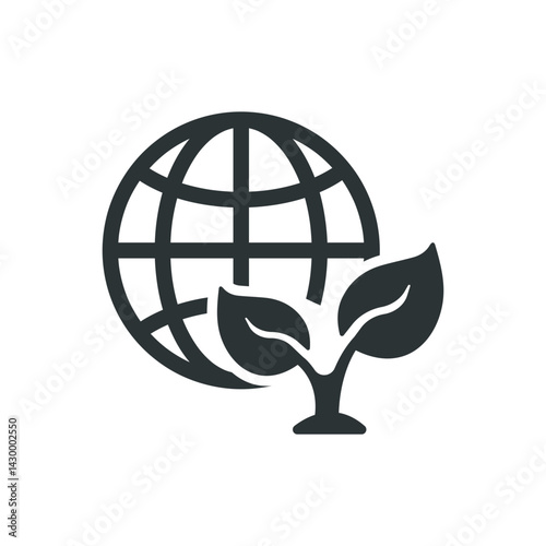 Go Green icon. Solid glyph series icon