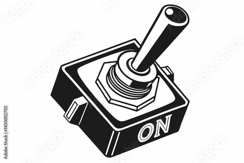 toggle switch  silhouette vector 