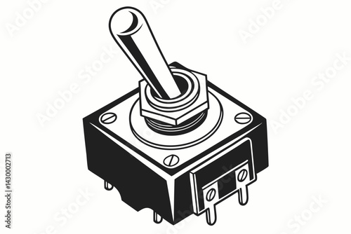 toggle switch  silhouette vector 