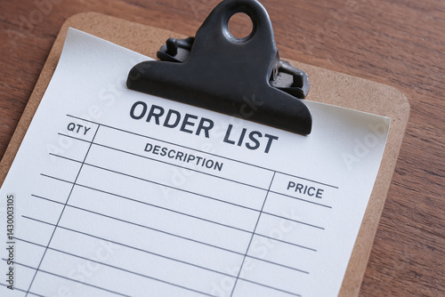 blank order list on clipboard symbolizes stagnation in economy as it reflects unfulfilled demand and potential growth