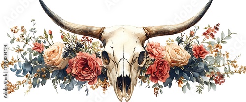 Floral Skull Decor