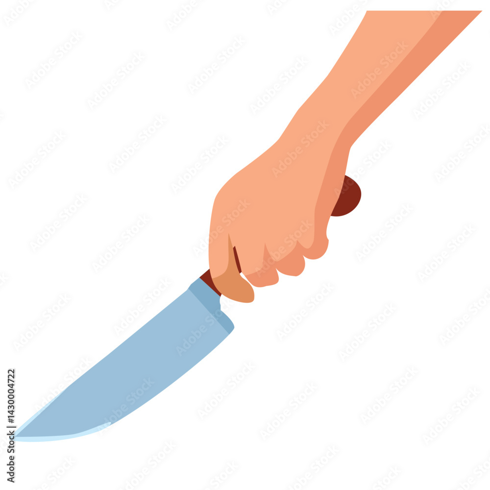 hand holding a knife hand holding a knife