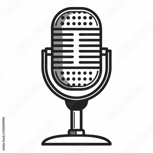 retro microphone icon