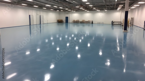 Epoxy resin flooring for commercial use, multiple resilient layers.generaive.ai