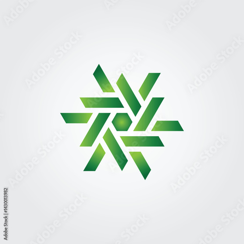 Shuriken hexagon icon design illustration