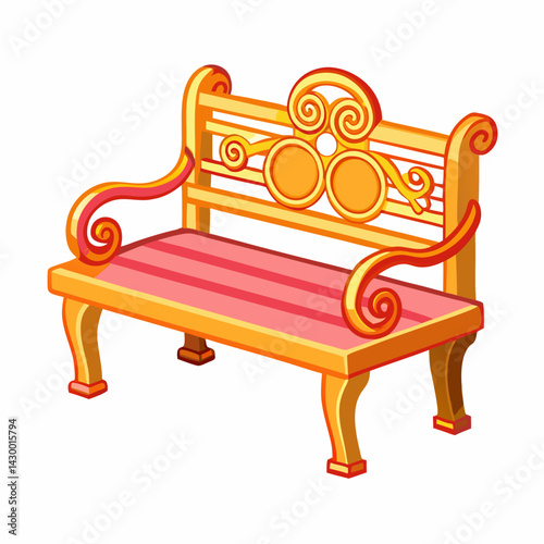 bench isolated on white